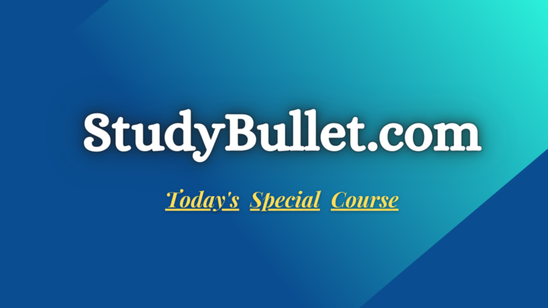 Read more about the article StudyBullet.com Today’s Free Course – 2