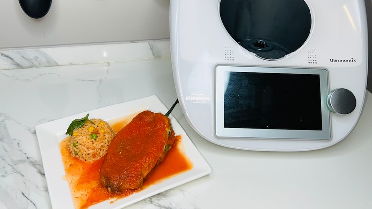 Read more about the article Cooking with Robots (Not Hot) Stuffed Poblano Peppers
