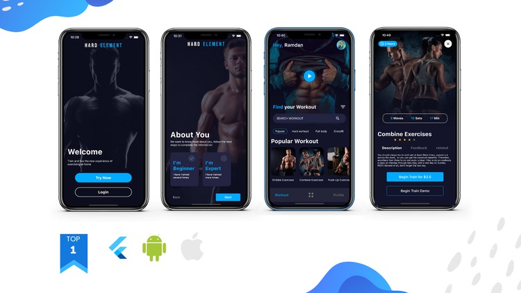 Read more about the article Flutter UI & GetX – Workout Fitness App