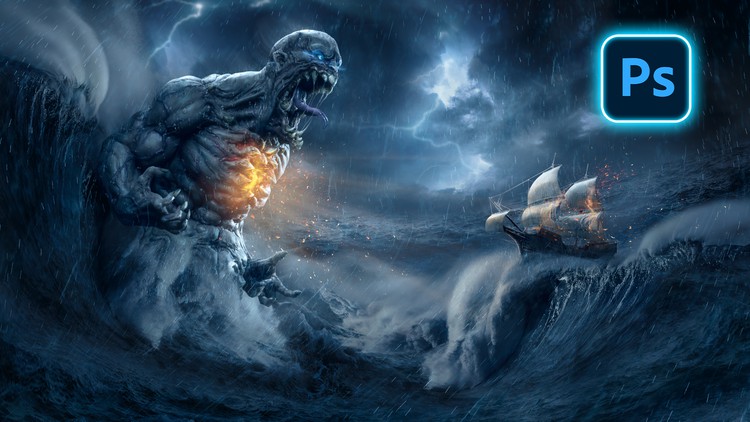 Read more about the article Photoshop advanced manipulation course – The Ocean Monster