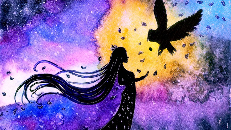 Read more about the article Watercolor Silhouettes: Paint an Owl and a Princess