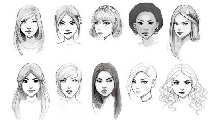 Read more about the article Design a Female Character: Sketching Portraits with Pencils
