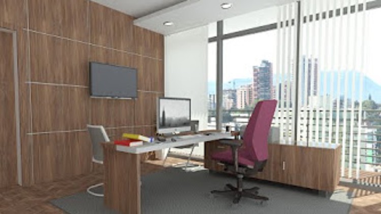 Revit Arch. : Modeling & Rendering Interior office project