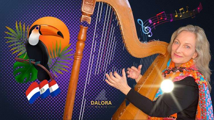 Tocar Arpa Paraguaya, Paraguayan Harp, Paraguayische Harfe 1