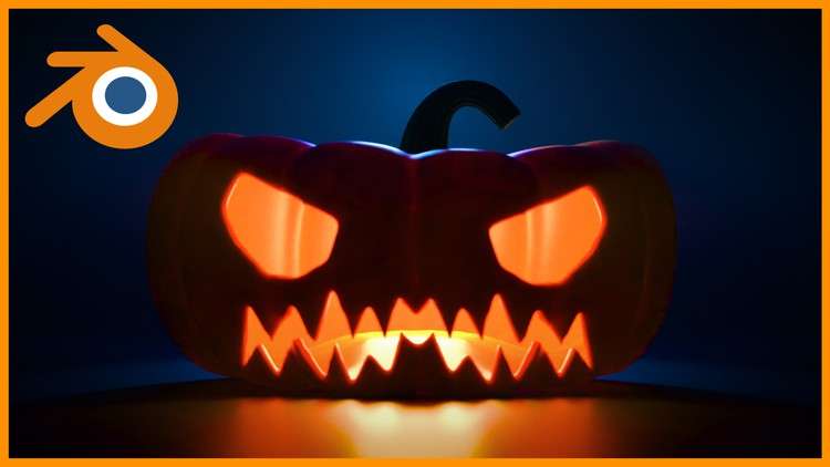 Read more about the article Blender: Create a Jack-o’-Lantern Scene (Beginner Course)