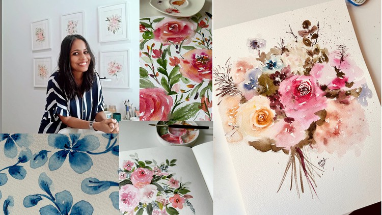 Uplevel your Watercolour Floral Paintings-How to give depth?