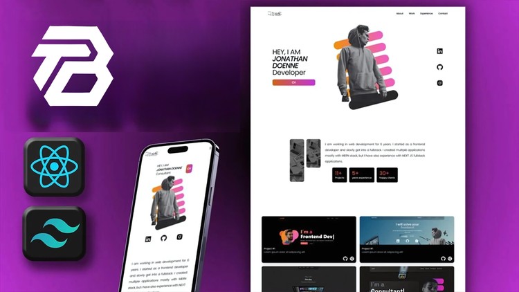 Responsive Portfolio Website with React and Tailwind CSS