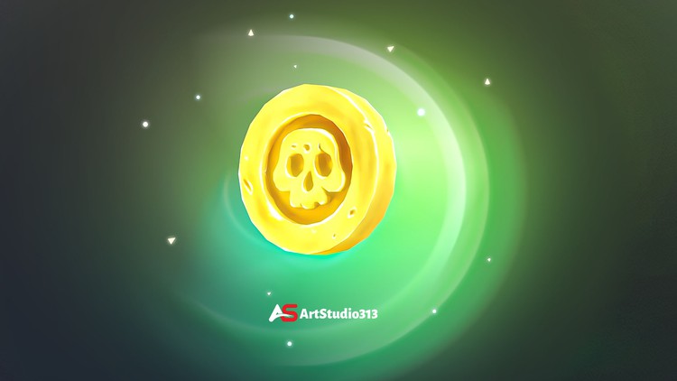 Read more about the article Hand Painting & Animating game asset Coin in Blender