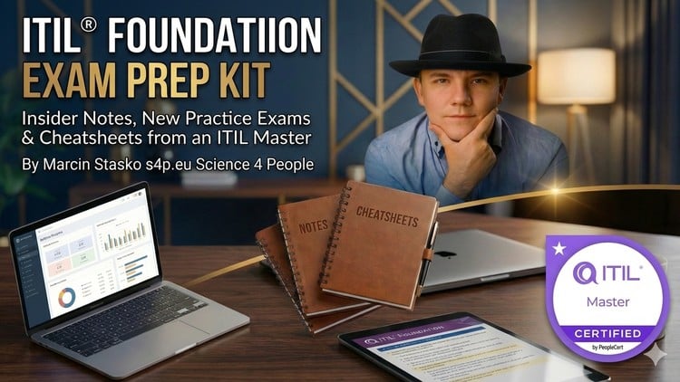 ITIL 4 Foundation Exam Prep Kit: 5 Realistic Practice Tests