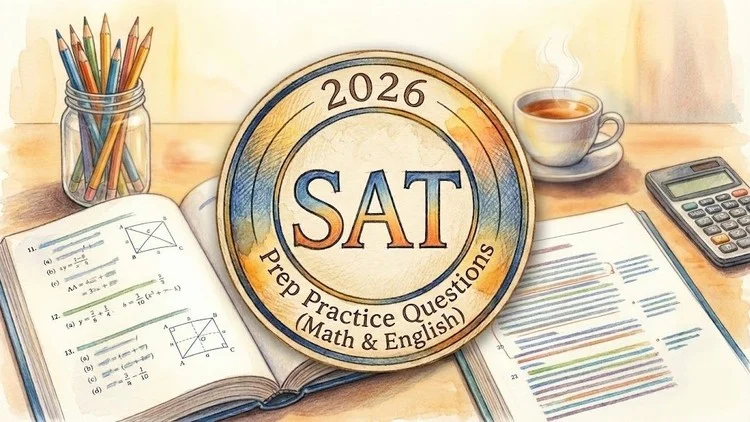 2026 Digital SAT Prep Practice Questions Math and English