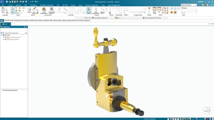 Solid Edge 2026: 3D CAD with Tutorials, Exercises & Projects