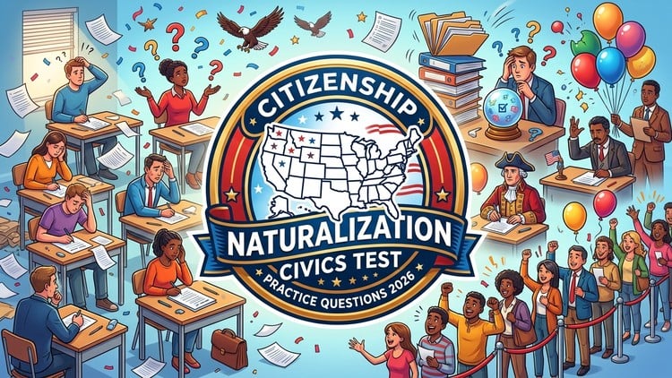 U.S. Citizenship Naturalization Civics Test Exam Prep 2026