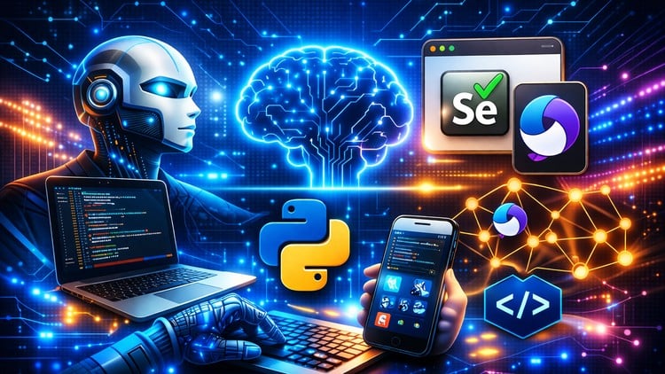 Appium3 & Selenium using Python from scratch with projects
