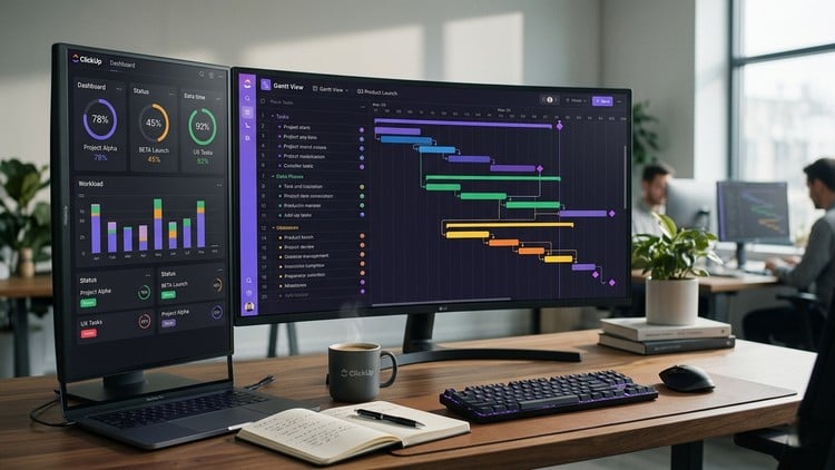 Project Management with Gantt Charts Using ClickUp