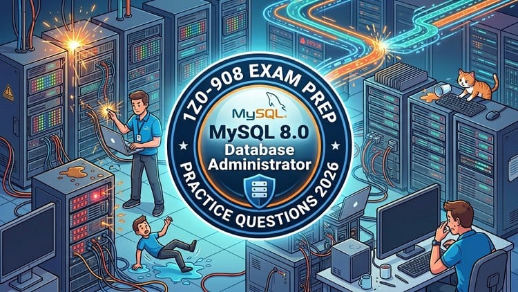 Practice Tests for MySQL 8.0 Database Administrator 1Z0-908