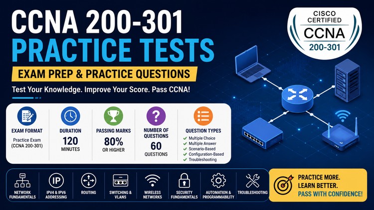 CCNA 200-301 Practice Tests: Exam Prep 2026 {Unofficial}