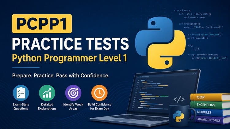 PCPP1 Practice Tests: Professional Python Programmer Level 1