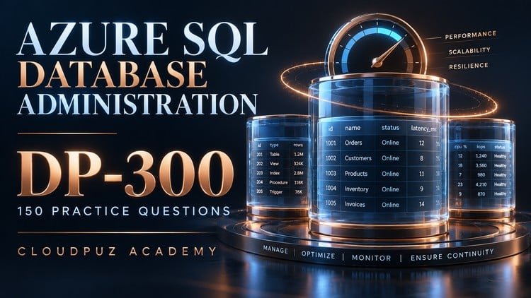 Azure SQL Administrator DP-300: 150 Practice Questions