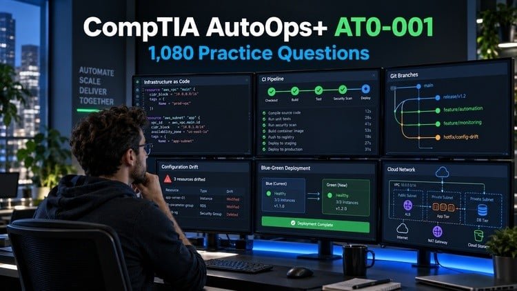 CompTIA AutoOps+ AT0-001: 1,080 Practice Questions