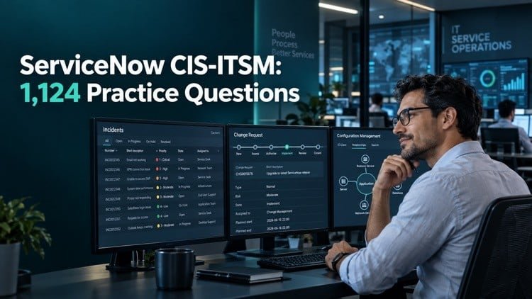 ServiceNow CIS-ITSM: 1,124 Practice Questions