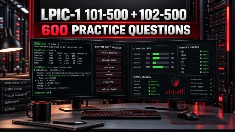 Read more about the article LPIC-1 101-500 and 102-500: 600 Practice Questions