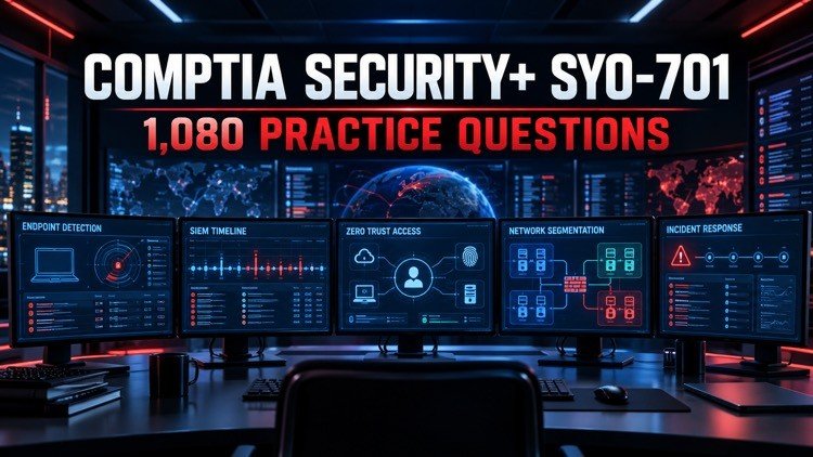 CompTIA Security+ SY0-701: 1,080 Practice Questions