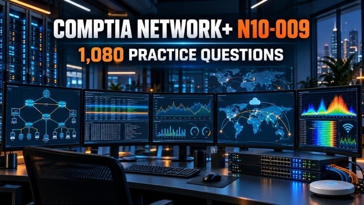 CompTIA Network+ N10-009: 1,080 Practice Questions