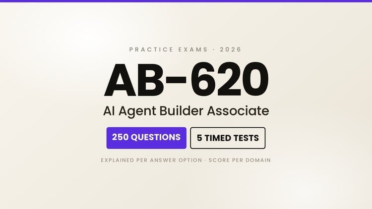 AB-620: AI Agent Builder Associate – 250 Practice Questions