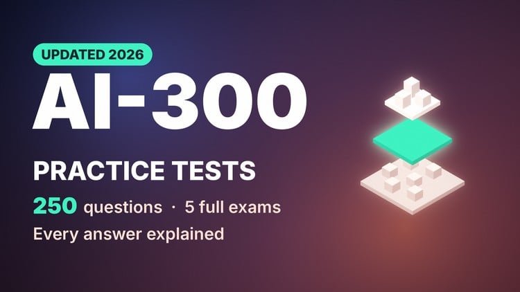 AI-300 MLOps Engineer Associate: 5 Practice Tests, 250 Qs