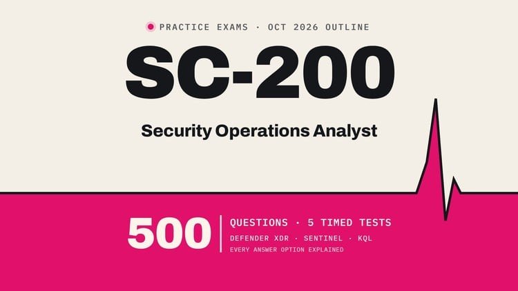 SC-200 Practice Tests: Security Operations Analyst 2026